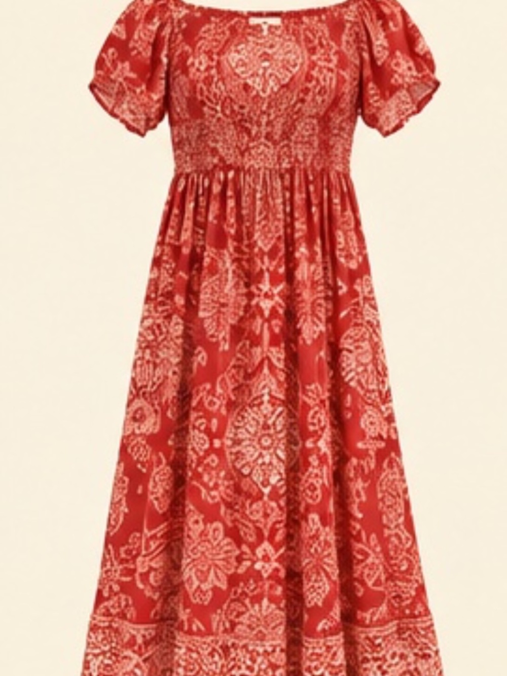 Oneill Floral Red Maxi Dress